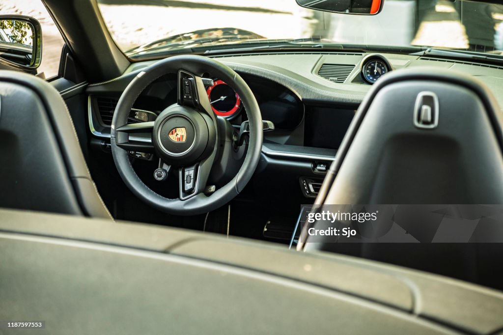 Porsche 911 Carrera S Cabriolet sports car interior