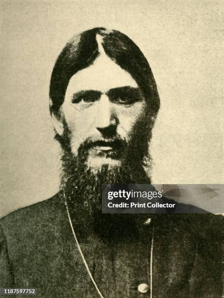 Grigori Rasputin . 'Gregory Rasputin, the Evil Genius of the Russian Court'. Portrait of Russian monk Rasputin who exercised considerable influence...