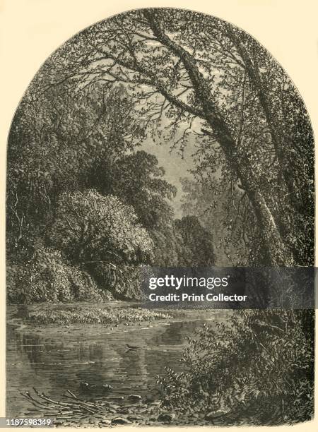 Moss Islands, in the Juniata', 1874. Islands on the Juniata River, Pennsylvania, USA. 'The stream is not broad, but tolerably deep, and abounding in...