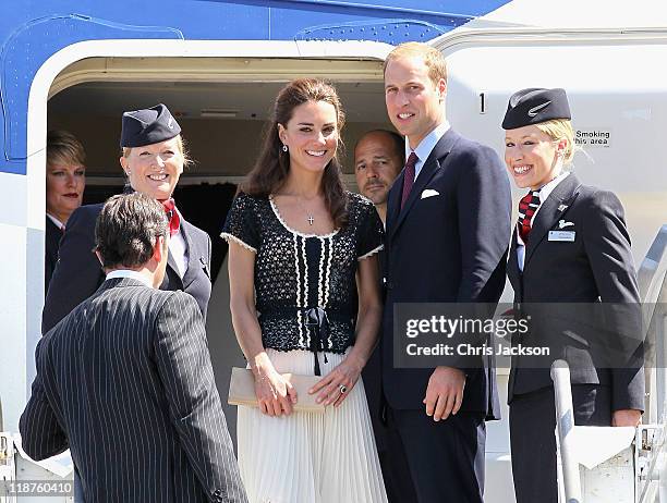 Prince William, Duke of Cambridge and Catherine, Duchess of Cambridge depart LAX airport on a British Airways scheduled flight on July 10, 2011 inLos...