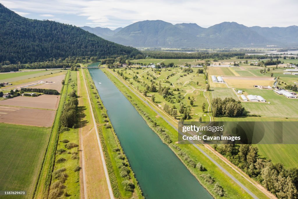 Aerial view of the Chilliwack River.