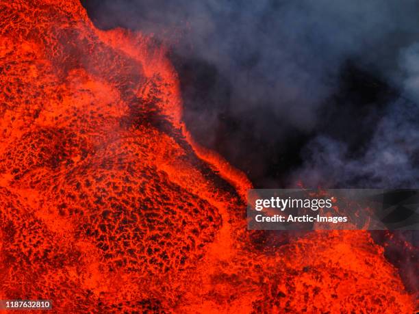 lava, bardarbunga eruption, the vatnajokull national park, iceland - vulkan stock-fotos und bilder