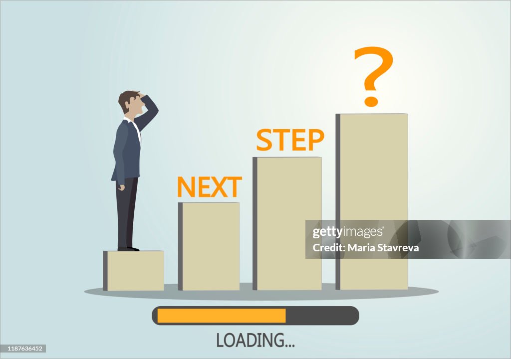 Next Step Loading Concept High-Res Vector Graphic - Getty Images