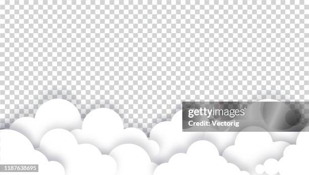 white cloud on blue background - white clouds stock illustrations