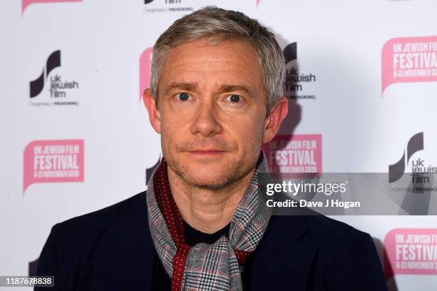 Martin Freeman attends the "The Operative" UK premiere at The Curzon Mayfair on November 14, 2019 in London, England.