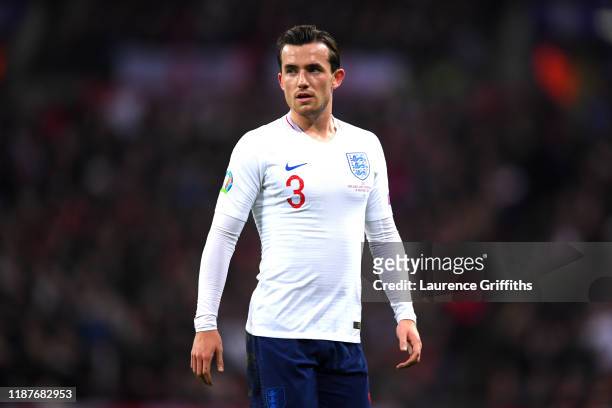 Ben Chilwell of England during the UEFA Euro 2020 qualifier between England and Montenegro at Wembley Stadium on November 14, 2019 in London, England.