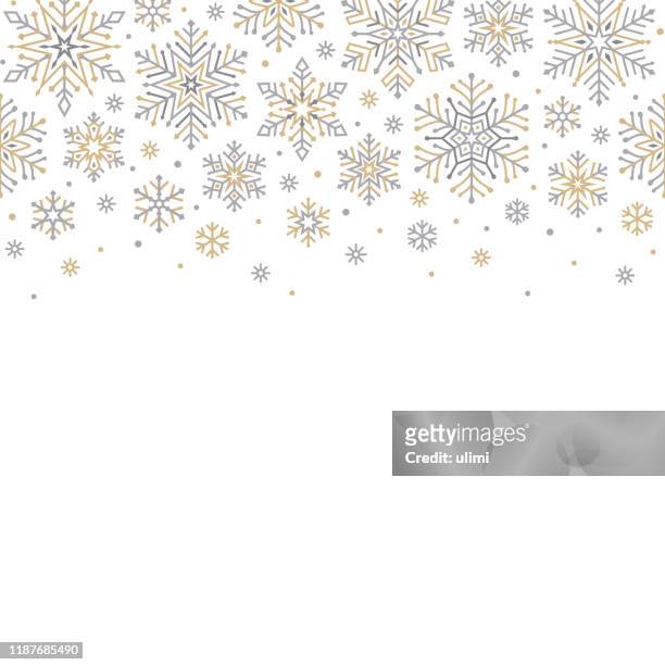 stockillustraties, clipart, cartoons en iconen met sneeuwvlokken achtergrond - snowflakes