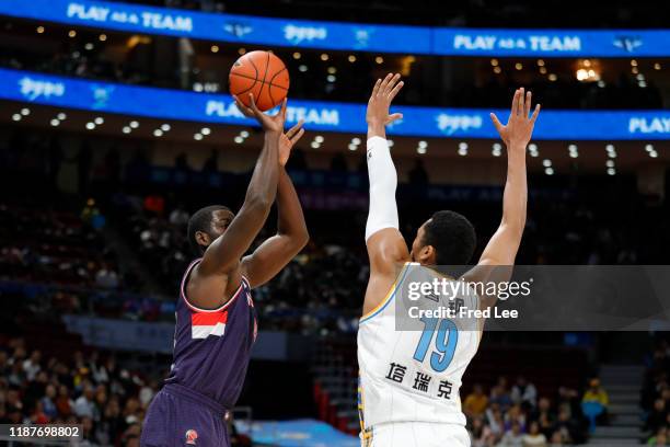 Andrew Nicholson of Time China Guangzhou in action during 2019/2020 CBA League - Beijing Ducks v Time China Guangzhou at Beijing Wukesong Sport Arena...