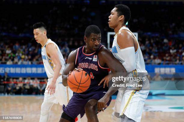 Andrew Nicholson of Time China Guangzhou in action during 2019/2020 CBA League - Beijing Ducks v Time China Guangzhou at Beijing Wukesong Sport Arena...