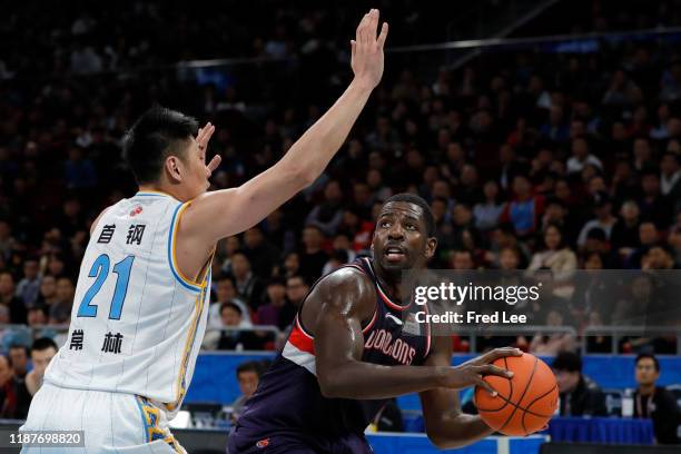 Andrew Nicholson of Time China Guangzhou in action during 2019/2020 CBA League - Beijing Ducks v Time China Guangzhou at Beijing Wukesong Sport Arena...