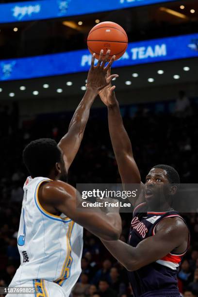 Andrew Nicholson of Time China Guangzhou in action during 2019/2020 CBA League - Beijing Ducks v Time China Guangzhou at Beijing Wukesong Sport Arena...