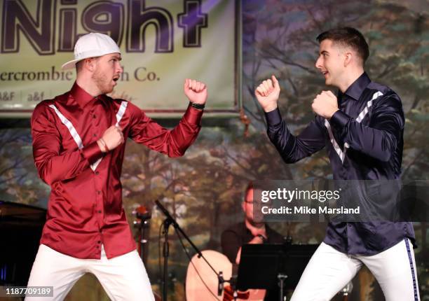 Ashley Glazebrook and Glen Murphy aka Twist and Pulse perform on stage at the SeriousFun Children's Network Campfire Bash on November 14, 2019 in...