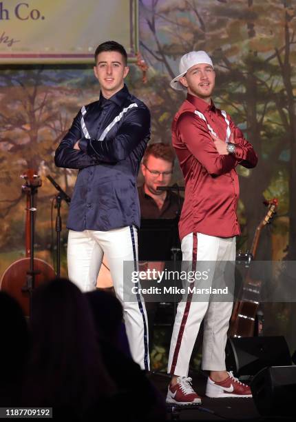 Ashley Glazebrook and Glen Murphy aka Twist and Pulse perform on stage at the SeriousFun Children's Network Campfire Bash on November 14, 2019 in...