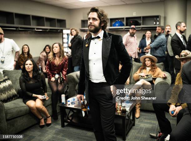 Thomas Rhett backstage during the 53rd Annual CMA Awards at Bridgestone Arena on November 13, 2019 in Nashville, Tennessee.