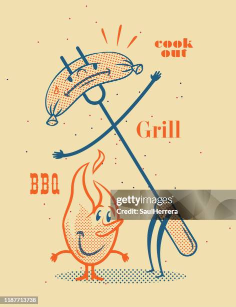grill - food manufacturing equipment icons stock illustrations