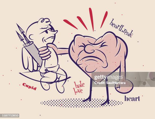 hearth anti liebe - nicht-erwiderte-liebe stock-grafiken, -clipart, -cartoons und -symbole