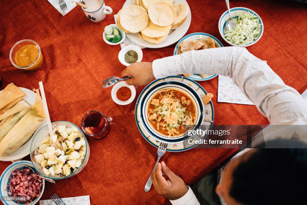 Christmas family dinner in Mexico