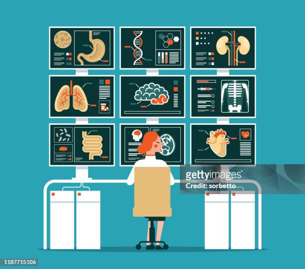 ilustraciones, imágenes clip art, dibujos animados e iconos de stock de análisis médico - ultrasound scan