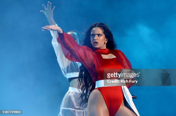 Rosalía performs onstage during the 20th annual Latin GRAMMY Awards at MGM Grand Garden Arena on November 14, 2019 in Las Vegas, Nevada.