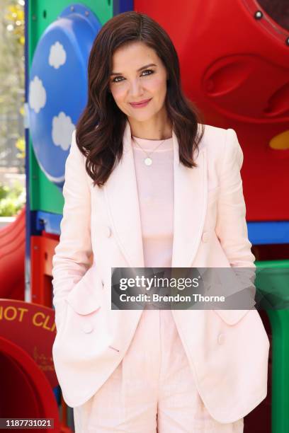 Katie Holmes poses during a visit to Ronald McDonald House Westmead on November 15, 2019 in Sydney, Australia.