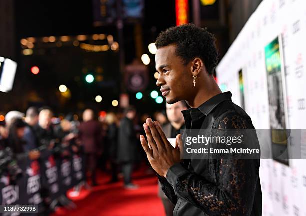 Jelani Winston attends the "Queen & Slim" Premiere at AFI FEST 2019 presented by Audi at the TCL Chinese Theatre on November 14, 2019 in Hollywood,...