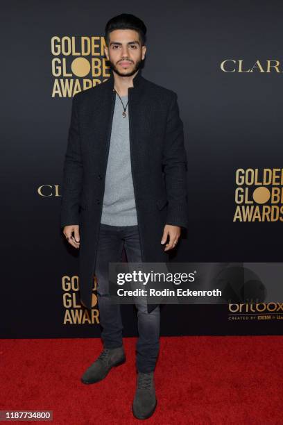 Mena Massoud attends the HFPA And THR Golden Globe ambassador party at Catch LA on November 14, 2019 in West Hollywood, California.