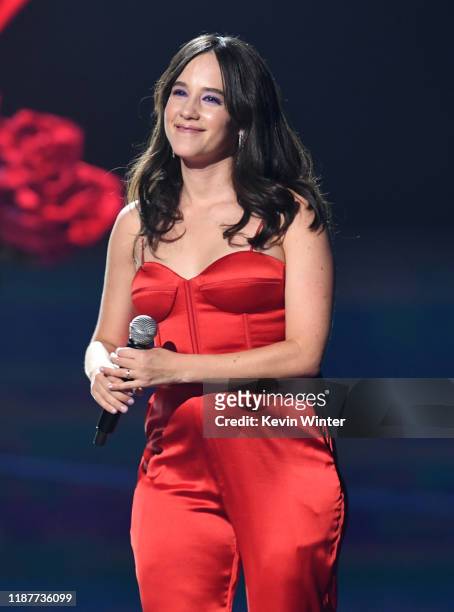 Ximena Sariña performs onstage during the 20th annual Latin GRAMMY Awards at MGM Grand Garden Arena on November 14, 2019 in Las Vegas, Nevada.