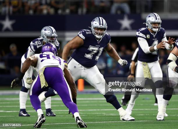 La'el Collins of the Dallas Cowboys at AT&T Stadium on November 10, 2019 in Arlington, Texas.