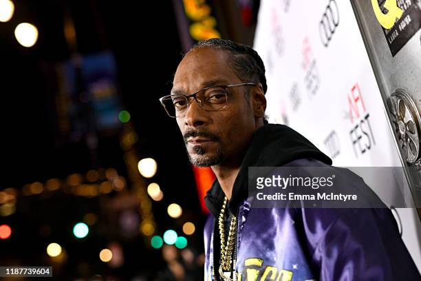 Snoop Dogg attends the "Queen & Slim" Premiere at AFI FEST 2019 presented by Audi at the TCL Chinese Theatre on November 14, 2019 in Hollywood,...