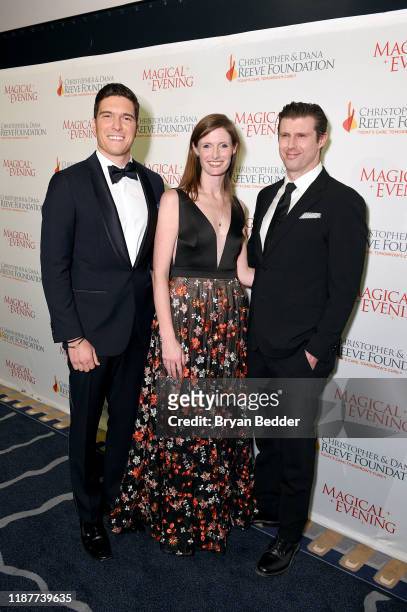 Will Reeve, Alexandra Reeve Givens and Matthew Reeve arrive at the 2019 Christopher & Dana Reeve Foundation Gala at Cipriani South Street on November...
