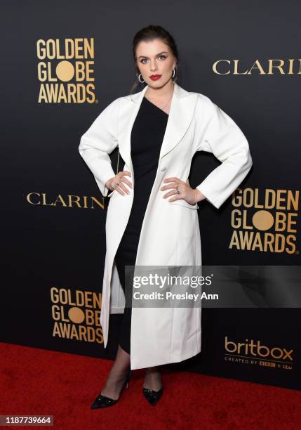 Julia Fox attends the Hollywood Foreign Press Association and The Hollywood Reporter Celebration of the 2020 Golden Globe Awards Season and Unveiling...