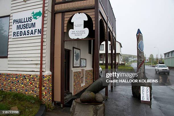 Nina LARSON A giant stone penis is erect in front of Iceland's Phallological Museum on June 28, 2011 in Husavik. From gigantic whale penises to...