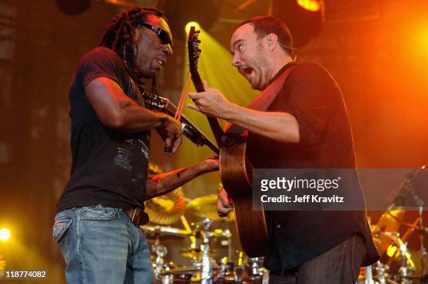 Boyd Tinsley and Dave Matthews of Dave Matthews Band perform during the final day of Dave Matthews Band Caravan at Lakeside on July 10, 2011 in...
