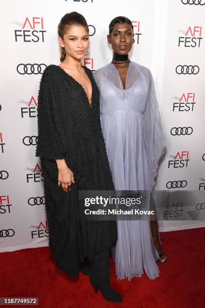 Zendaya and Jodie Turner-Smith attend the "Queen & Slim" Premiere at AFI FEST 2019 presented by Audi at the TCL Chinese Theatre on November 14, 2019...