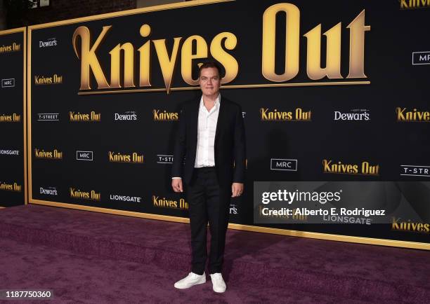 Michael Shannon attends the premiere of Lionsgate's "Knives Out" at Regency Village Theatre on November 14, 2019 in Westwood, California.