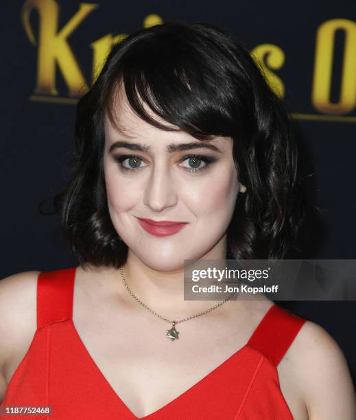 Mara Wilson attends the premiere of Lionsgate's "Knives Out" at Regency Village Theatre on November 14, 2019 in Westwood, California.