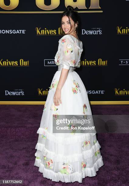 Ana de Armas attends the premiere of Lionsgate's "Knives Out" at Regency Village Theatre on November 14, 2019 in Westwood, California.