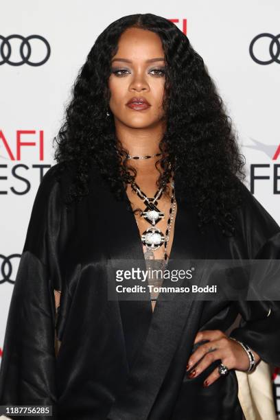 Rihanna attends the AFI FEST 2019 Presented By Audi premiere of "Queen & Slim" at TCL Chinese Theatre on November 14, 2019 in Hollywood, California.