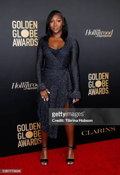 Isan Elba attends the HFPA and THR Golden Globe Ambassador Party at Catch LA on November 14, 2019 in West Hollywood, California.