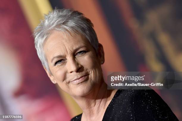 Jamie Lee Curtis attends the Premiere of Lionsgate's "Knives Out" at Regency Village Theatre on November 14, 2019 in Westwood, California.