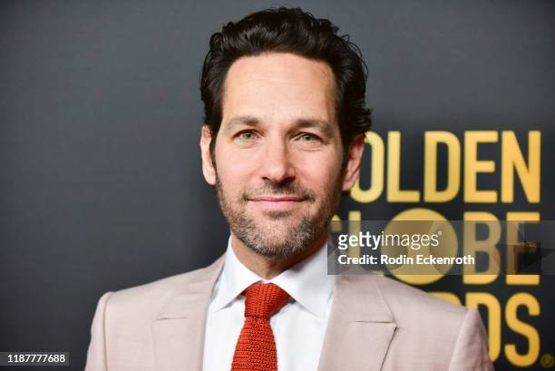 Paul Rudd attends the HFPA and THR Golden Globe Ambassador Party at Catch LA on November 14, 2019 in West Hollywood, California.