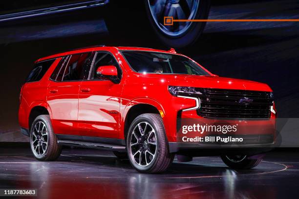 The new 2021 Chevrolet Tahoe is revealed by General Motors at Little Caesars Arena on December 10, 2019 in Detroit, Michigan.