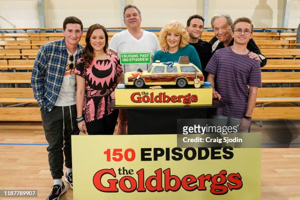 Cast and crew gather on set at Sony Pictures Studios to celebrate the 1980-something comedy as the hit series inspired by Adam F. Goldberg's...