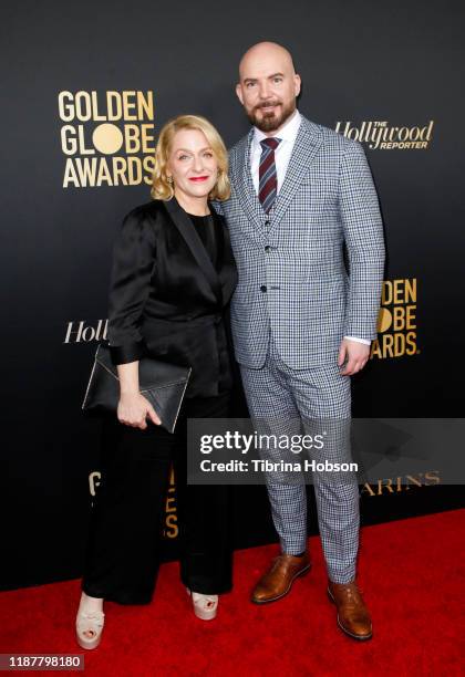 Arianne Sutner and Chris Butler attend the HFPA and THR Golden Globe Ambassador Party at Catch LA on November 14, 2019 in West Hollywood, California.