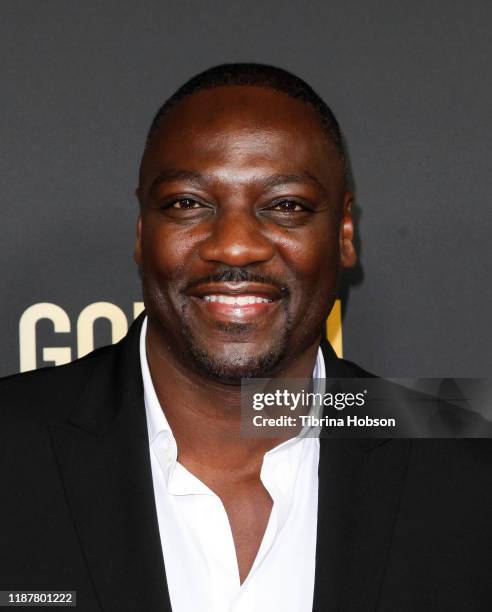 Adewale Akinnuoye-Agbaje attends the HFPA and THR Golden Globe Ambassador Party at Catch LA on November 14, 2019 in West Hollywood, California.