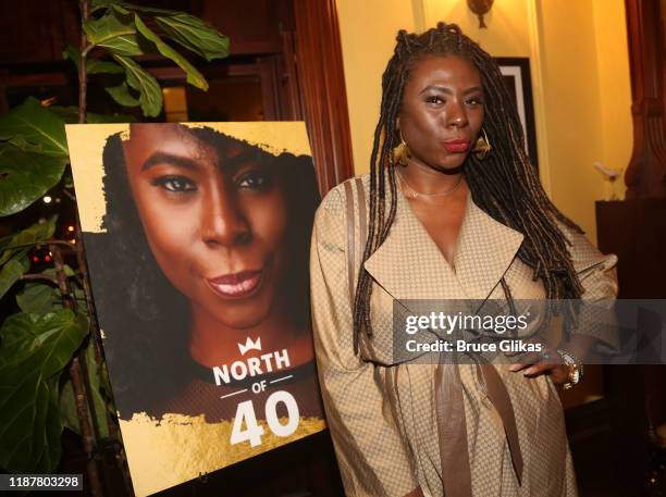 Creator/Host of "North of 40" Podcast Maryam Myika Day poses at the celebration for the "North of 40" Podcast Launch at Dapper Dan Atelier on...