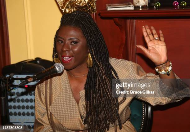 Creator/Host of "North of 40" Podcast Maryam Myika Day during the podcast at the celebration for the "North of 40" Podcast Launch at Dapper Dan...