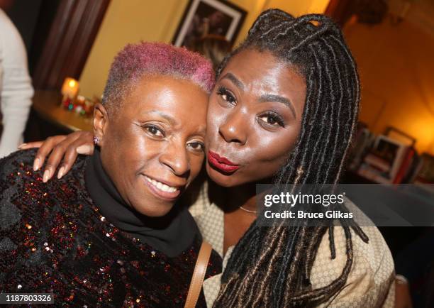 Carolyn Davis Day and daughter Creator/Host of "North of 40" Podcast Maryam Myika Day pose at the celebration for the "North of 40" Podcast Launch at...