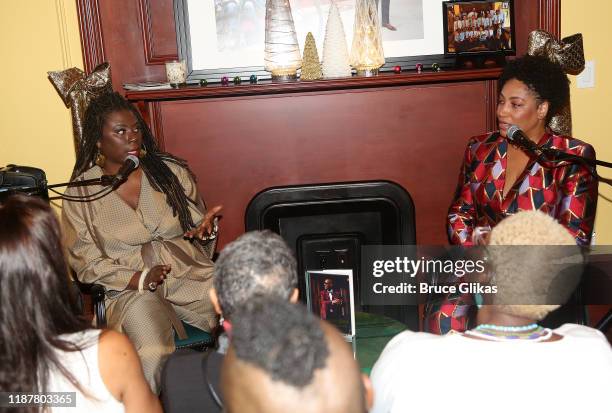 Creator/Host of "North of 40" Podcast Maryam Myika Day and Dapper Dan Enterprises COO Danique Day-Loving during the podcast at the celebration for...