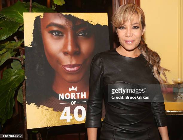 Sunny Hostin poses at the celebration for the "North of 40" Podcast Launch at Dapper Dan Atelier on November 14, 2019 in New York City.